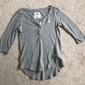 Gray and navy mid sleeve Abercrombie shirts